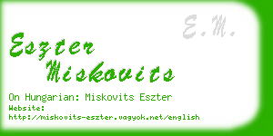 eszter miskovits business card